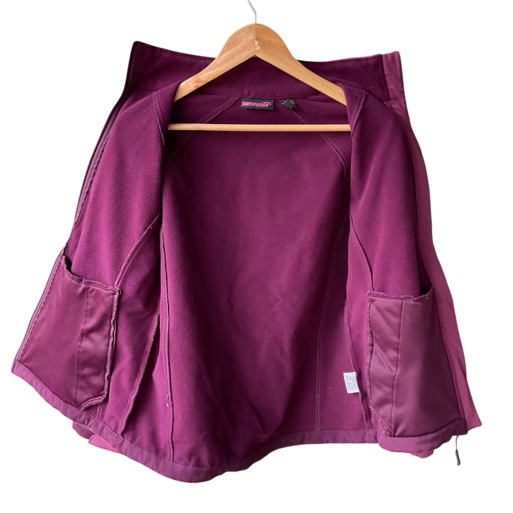 avia Jacket Coat Outerwear Purple Fleece Pocket Active Gorpcore consign Medium - Picture 3 of 5